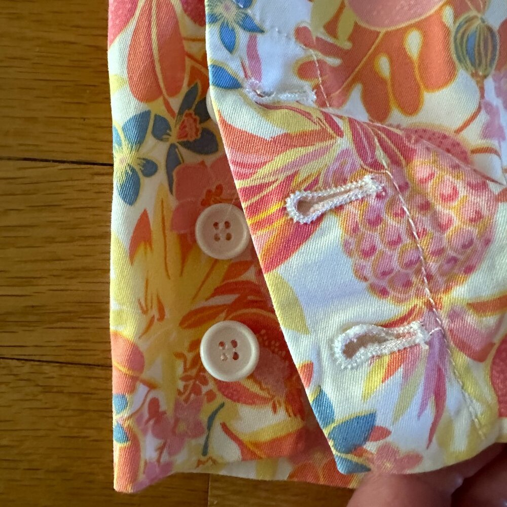Talbot's Perfect Crop Pants Fruit & Flowers Size 12 - Picture 12 of 16